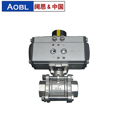 氣動絲扣球閥，不銹鋼絲扣球閥，AOBL三片式絲扣球閥-上海闊思電子有限公司官網