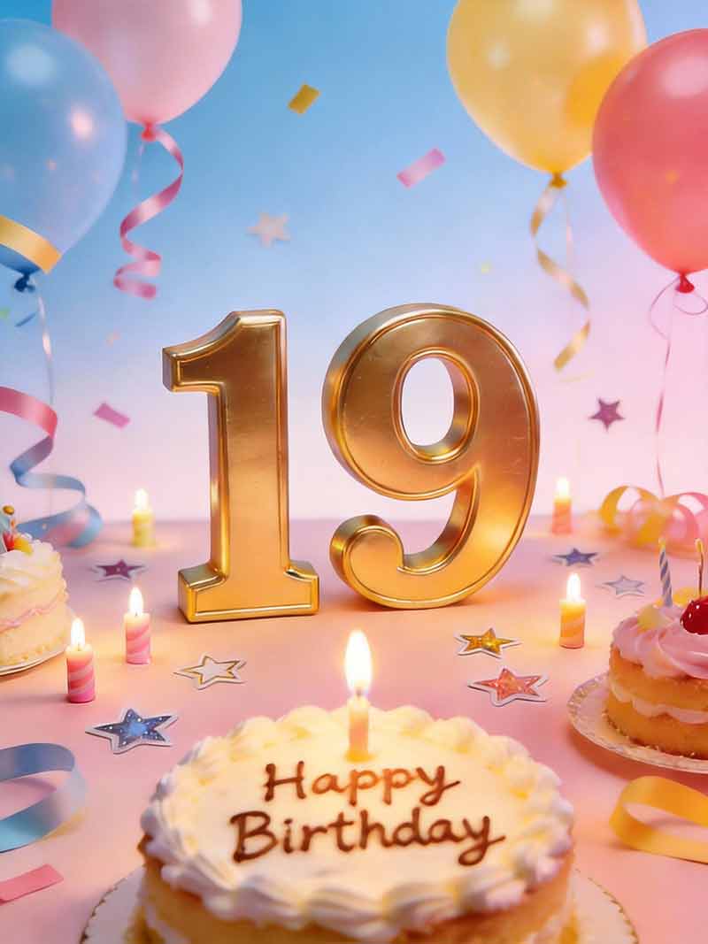 哇，我19歲了